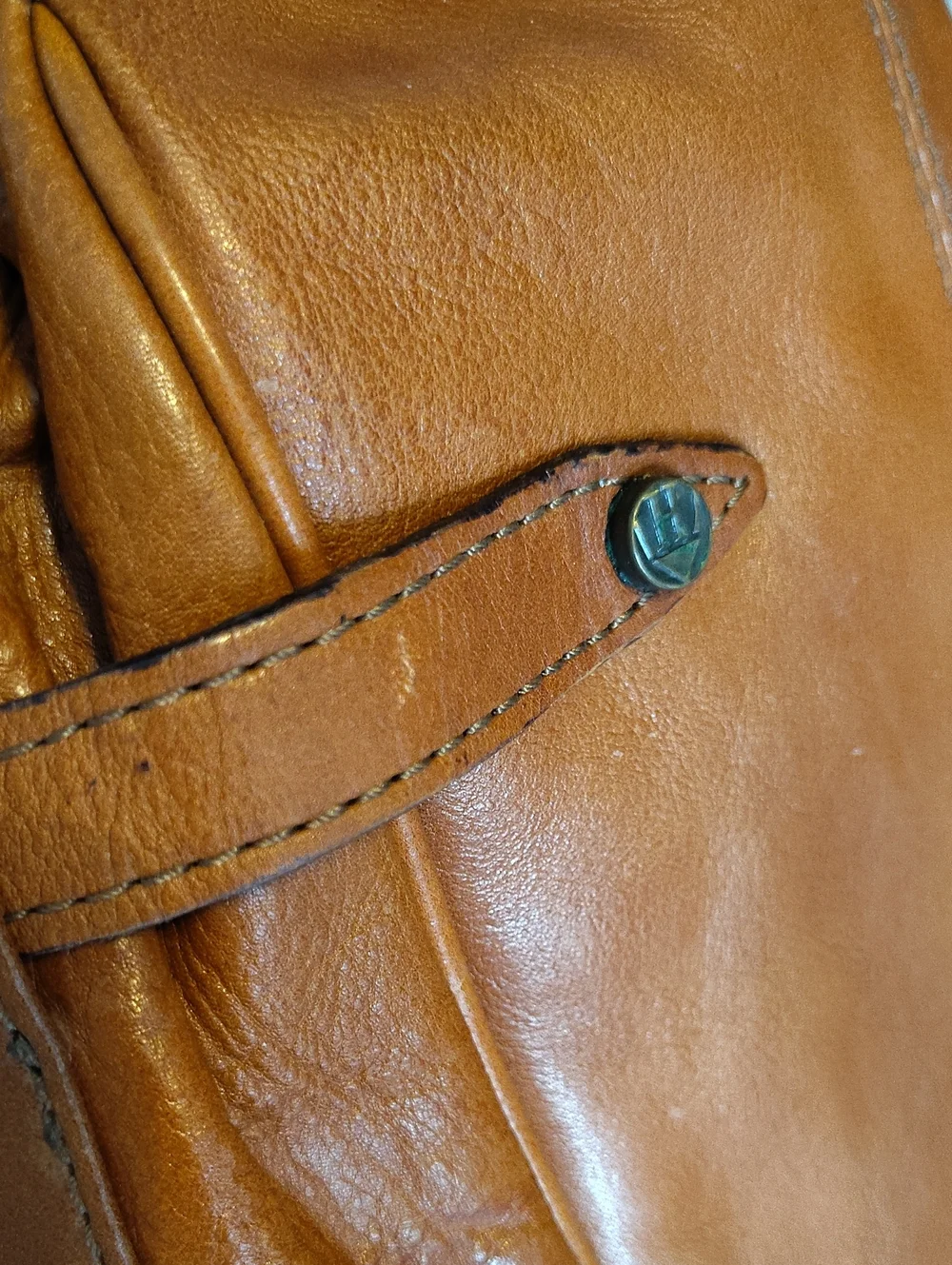 Vintage Leather Messenger Bag Multi Compartments